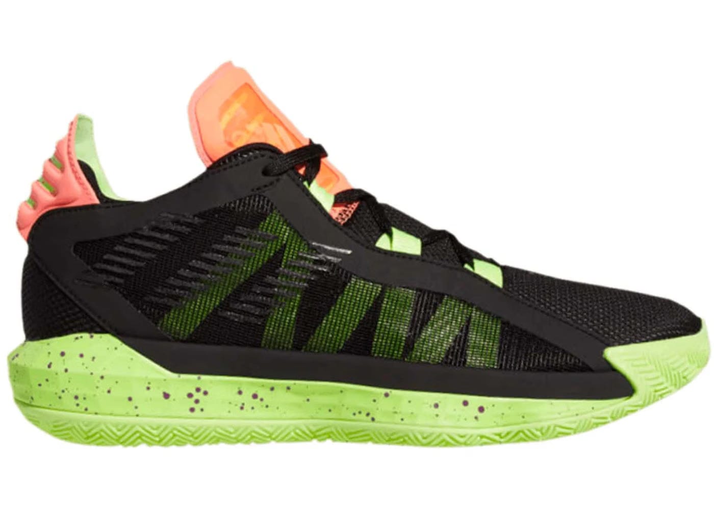 Adidas Dame 6 Black Signal Green Coral