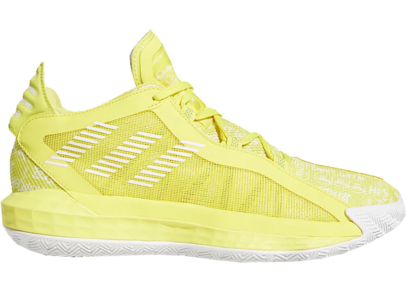 Adidas Dame 6 Shock Yellow White