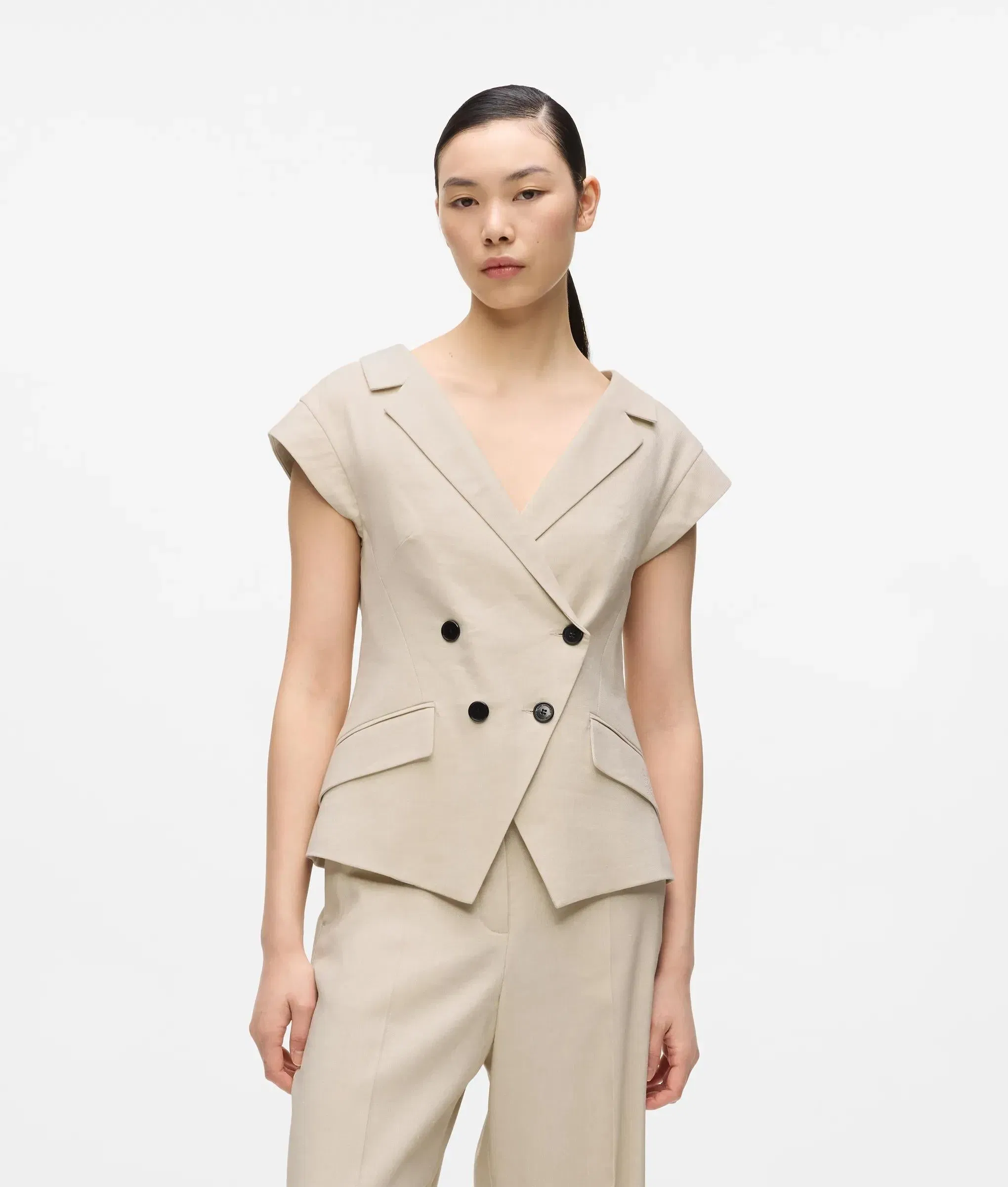 Karl Lagerfeld Cap - Sleeved Blazer Safari