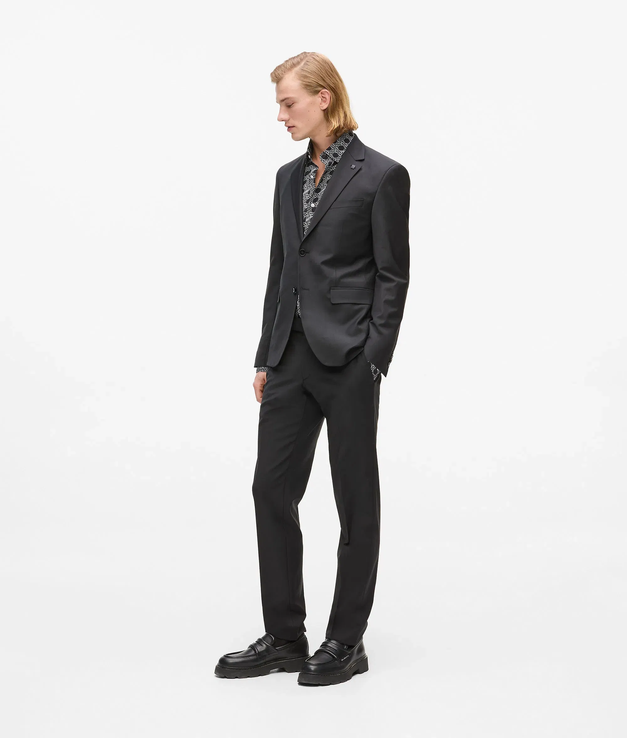 Karl Lagerfeld Slim - Fit Black Pants Black