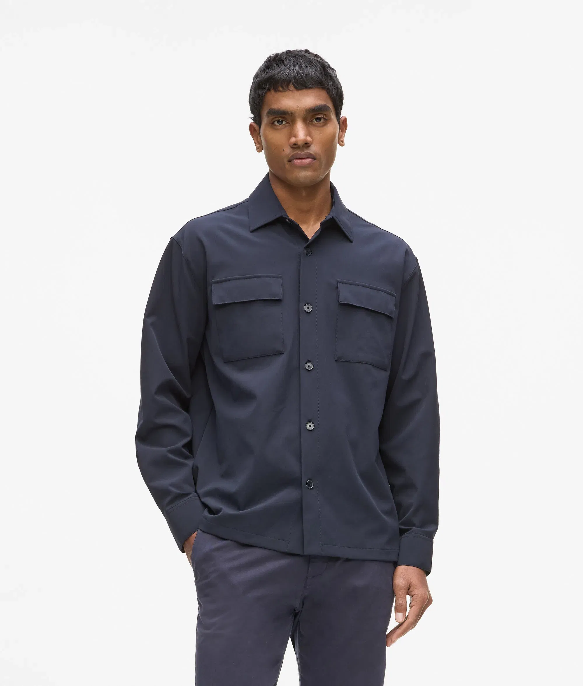 Karl Lagerfeld Patch Pocket Shirt Night Blue