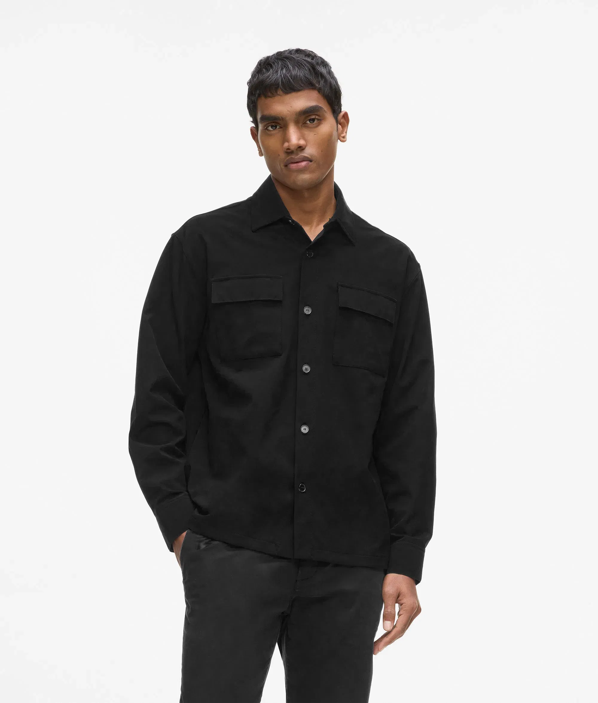 Karl Lagerfeld Chest Pocket Shirt Black