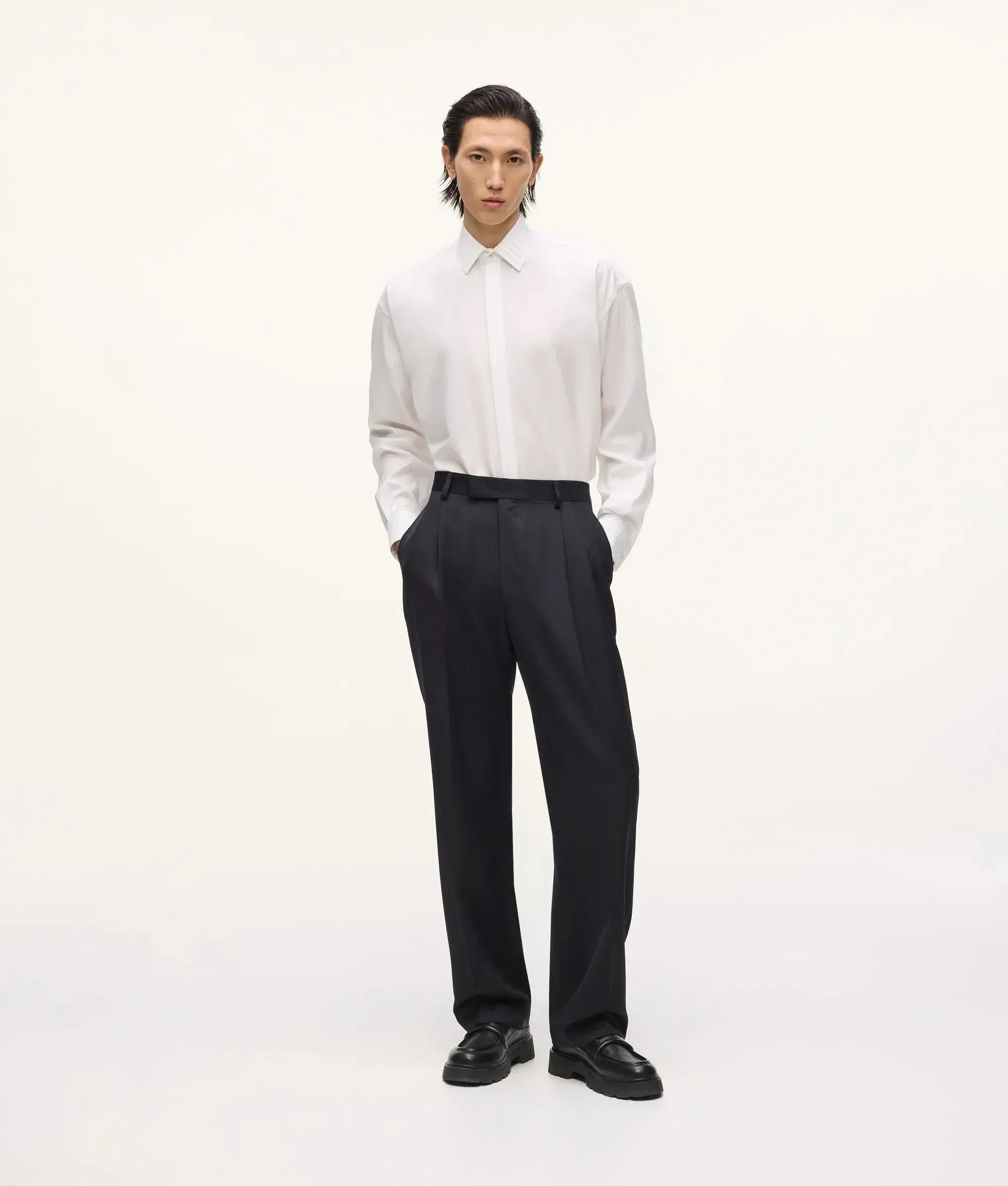 Karl Lagerfeld Kl Studio Double Pleat Pants Black