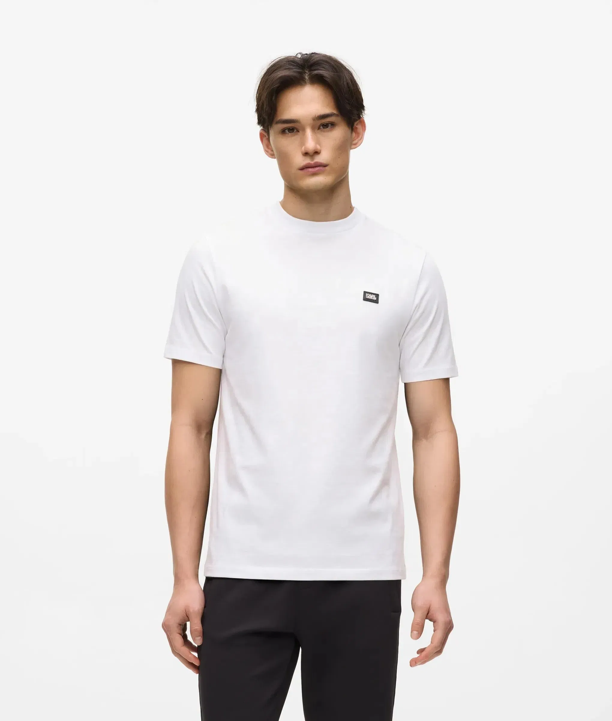Karl Lagerfeld Logo Patch T - Shirt White
