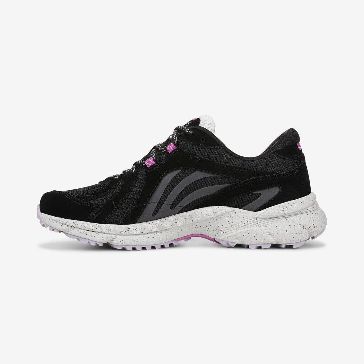 Ryka Skylift Tr Trail Walking Sneaker Black Suede/Mesh Women's