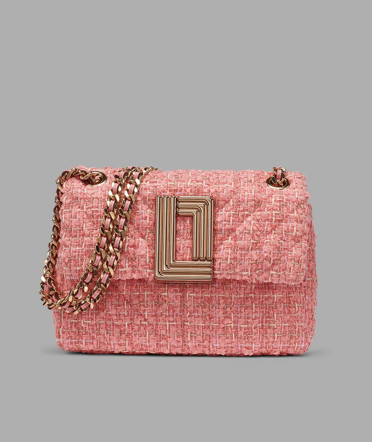 KarlLagerfeld Lafayette mini crossbody boucle sunkist coral