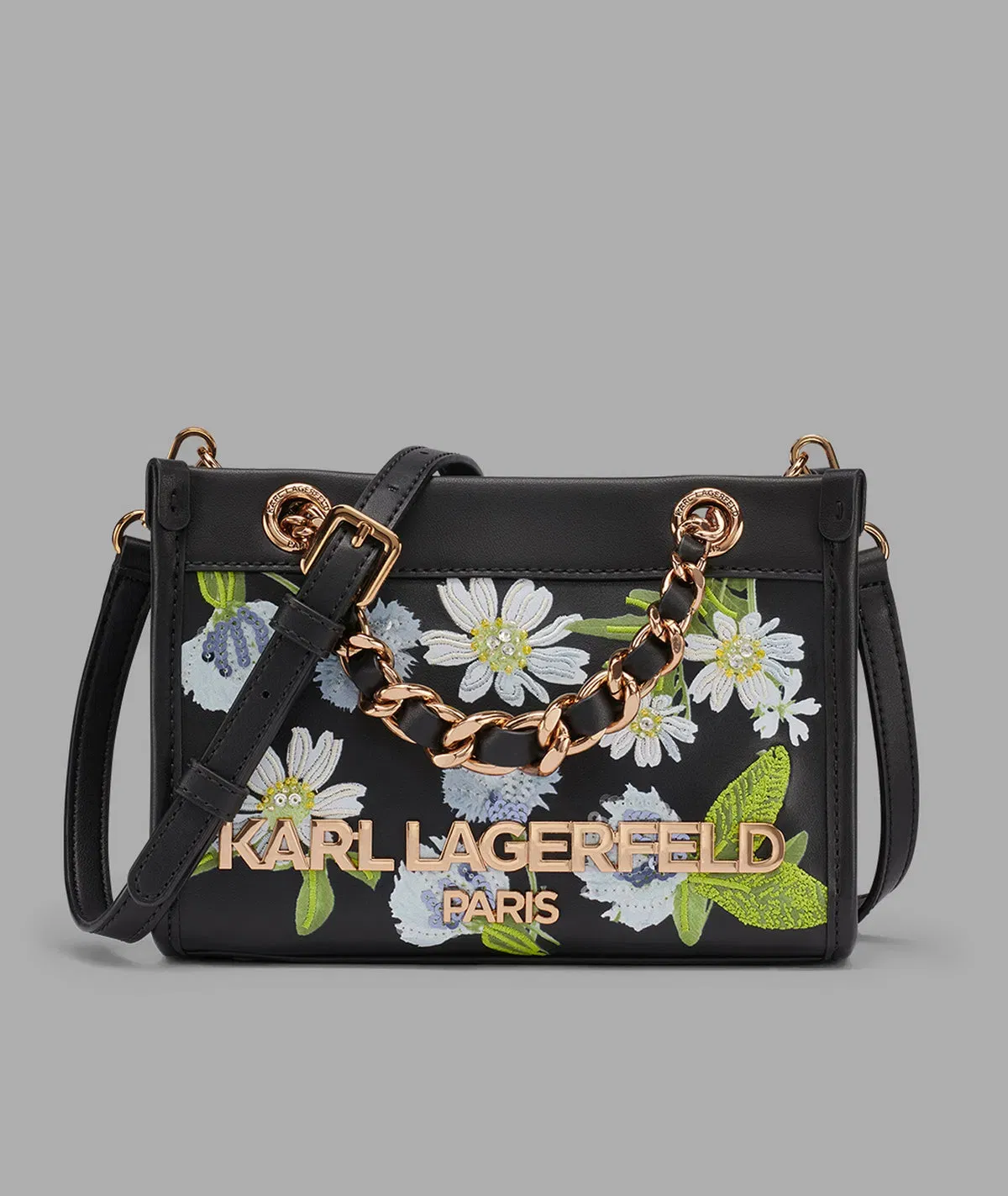 KarlLagerfeld Savoie floral mini crossbody black multi 4