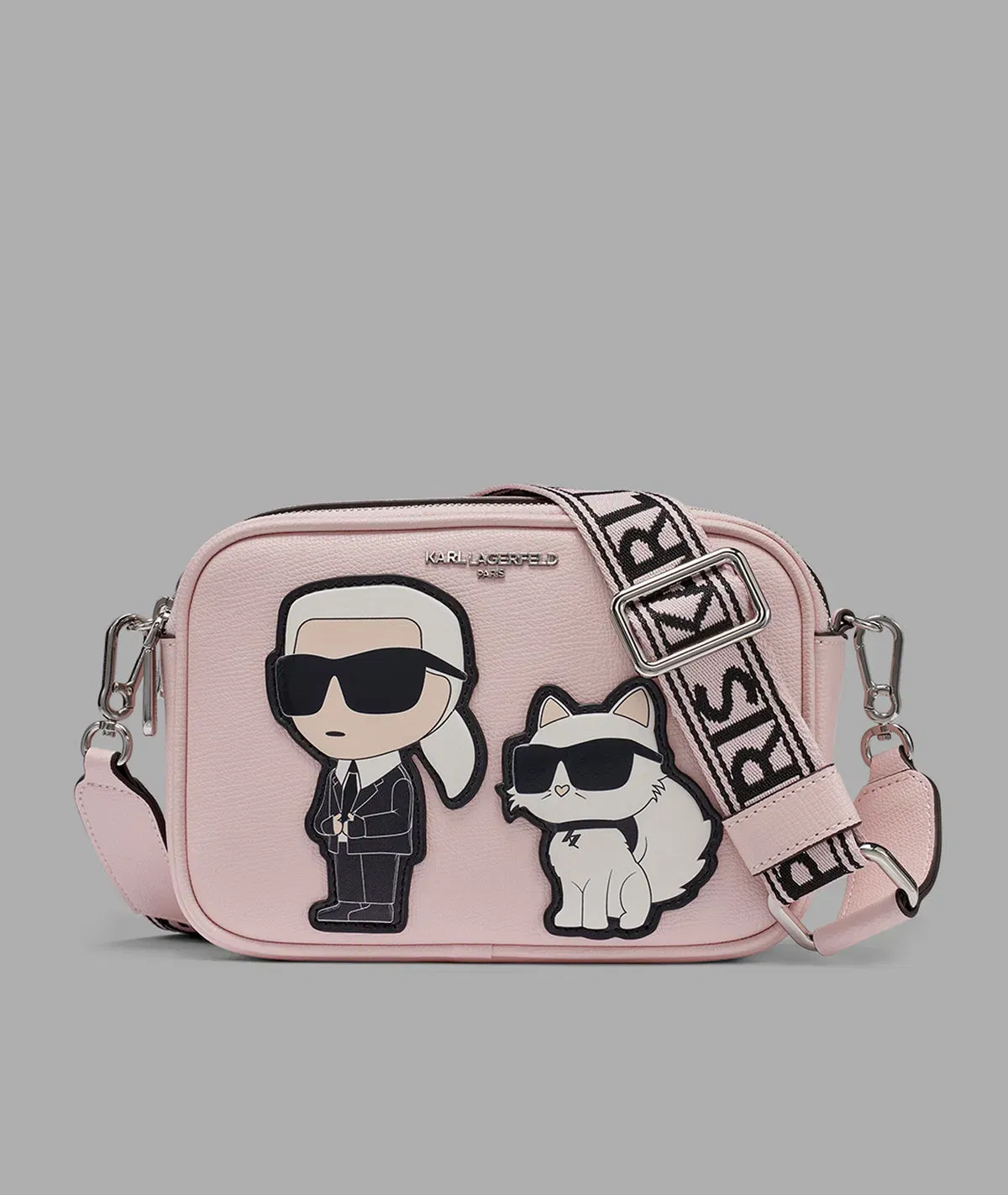 KarlLagerfeld Maybelle camera crossbody lotus