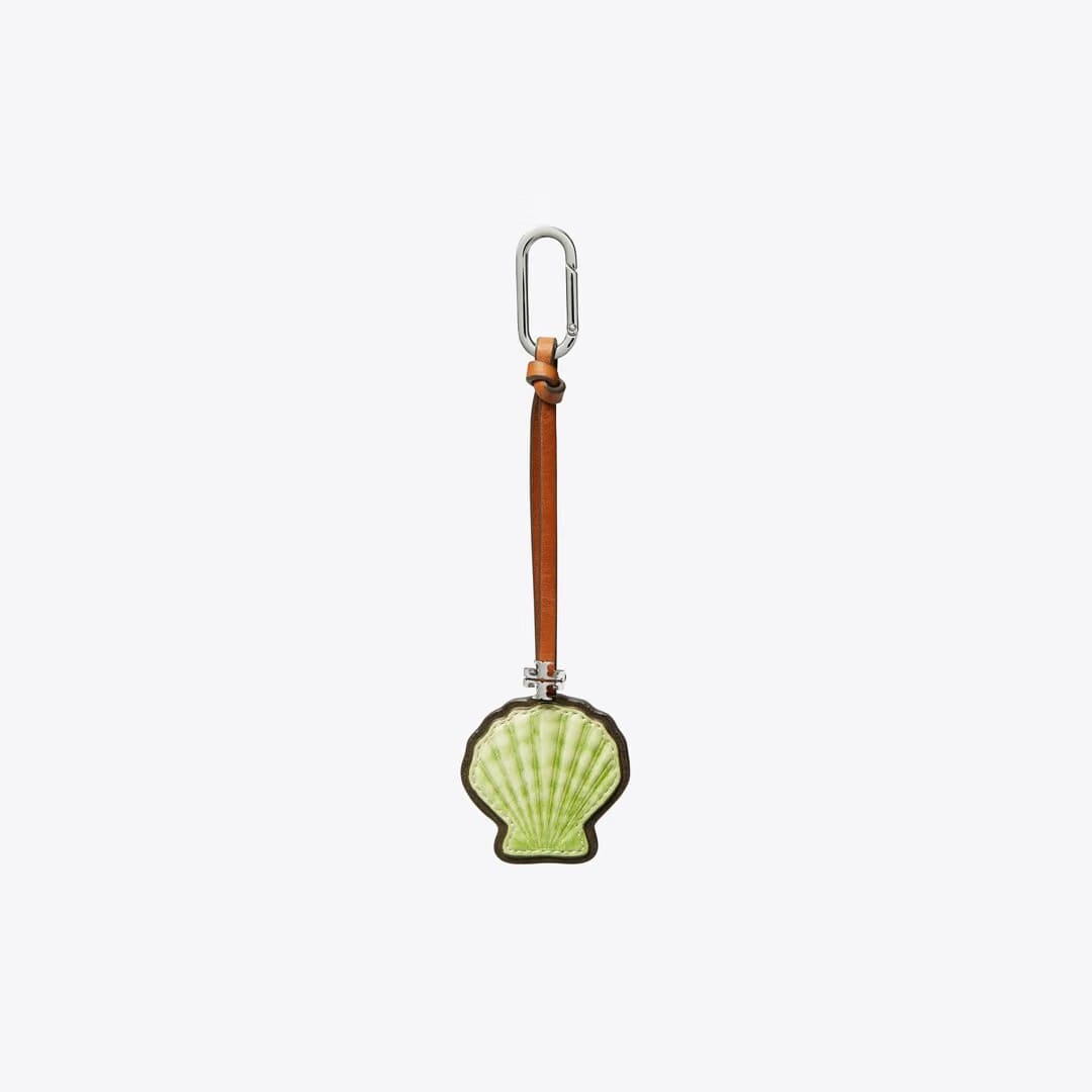 Tory Burch Leather Shell Bag Charm Multi