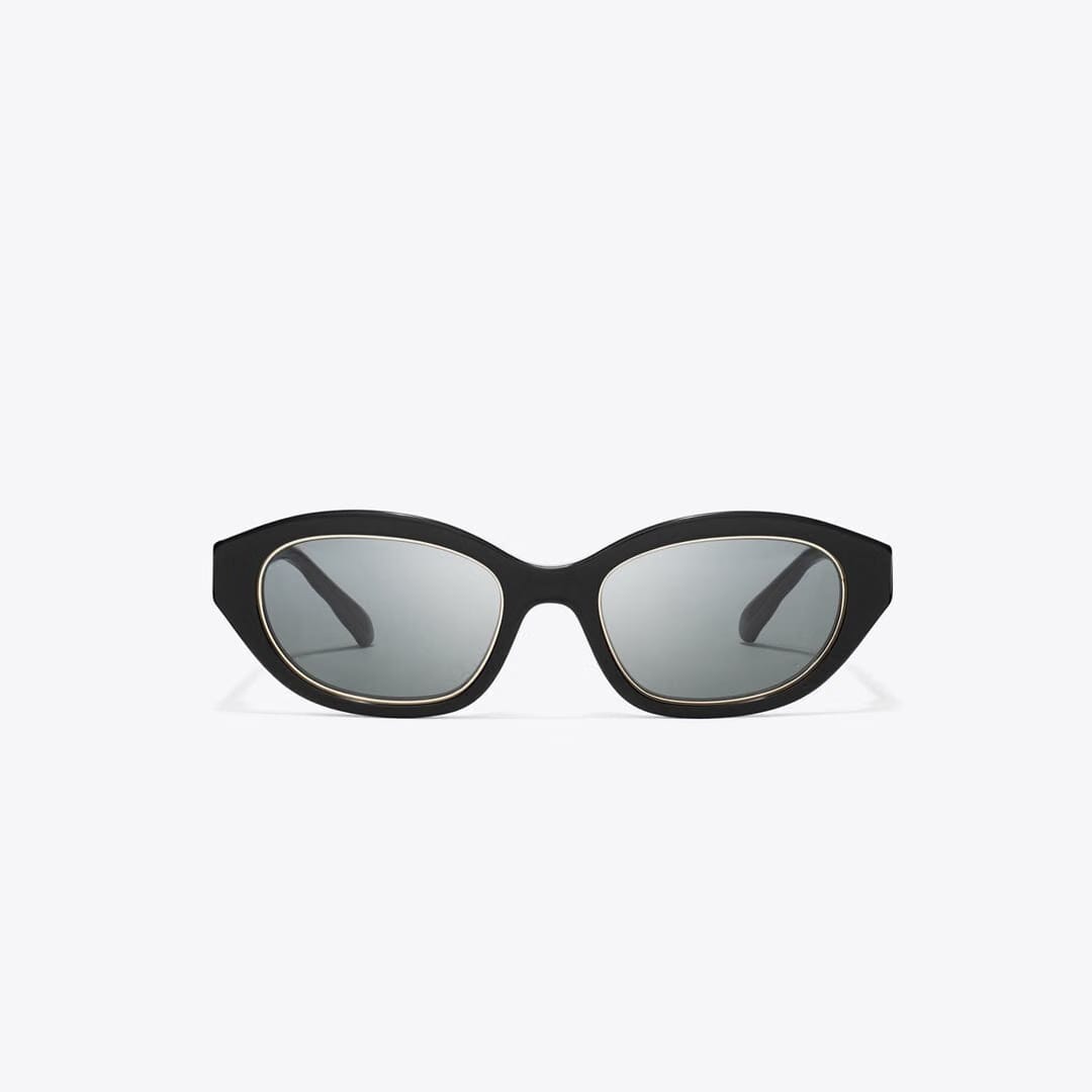 Tory Burch Kira Cat - Eye Sunglasses BLACK/DARK GRAY