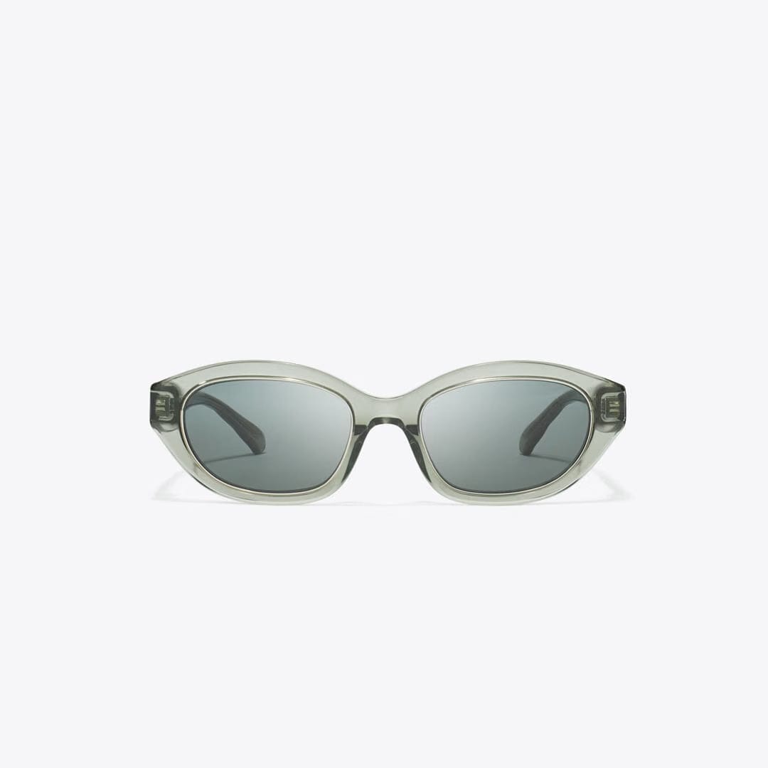 Tory Burch Kira Cat - Eye Sunglasses TRANSPARENT SAGE/DARK GRAY