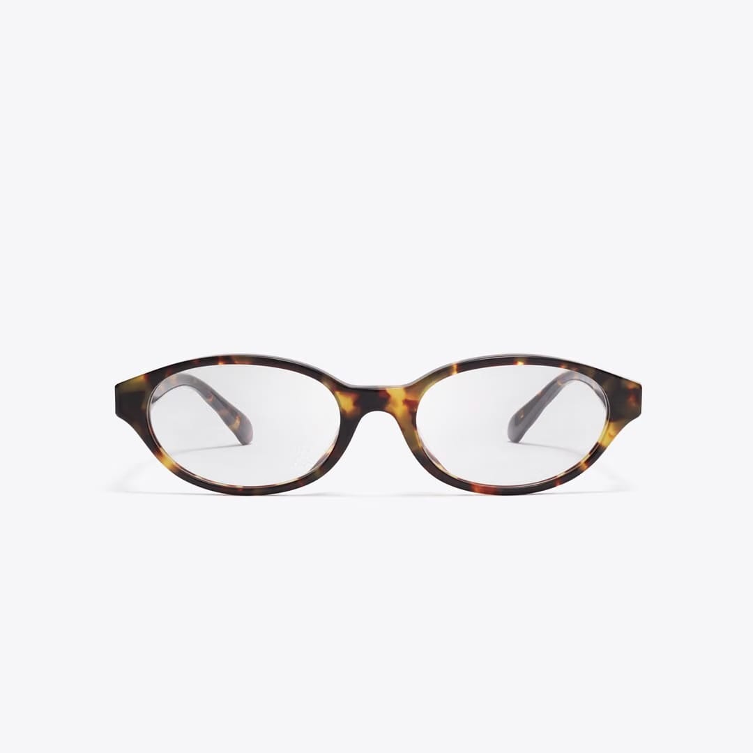 Tory Burch Kira Oval Eyeglasses DARK TORTOISE