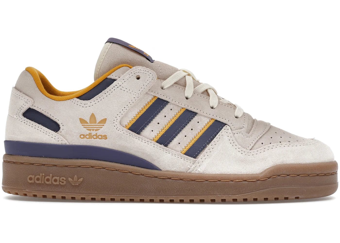Adidas Forum Low Cl White Preloved Violet Yellow