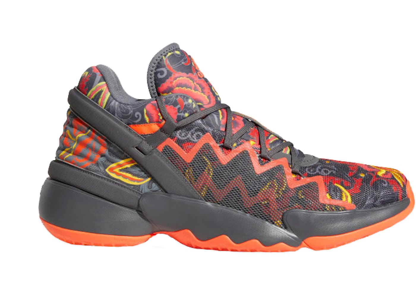 Adidas D.O.N. Issue #2 Floral Grey Solar Red