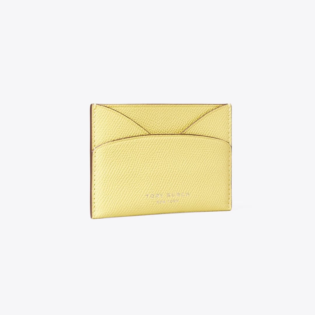 Tory Burch Romy Flat Card Case Yellow Sky