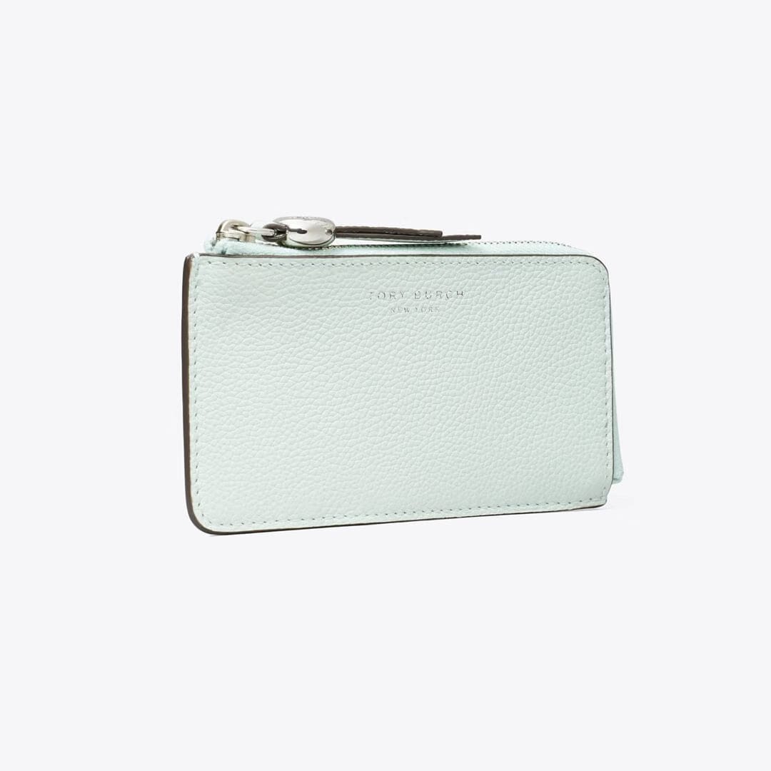 Tory Burch Romy Zip Card Case Light Green