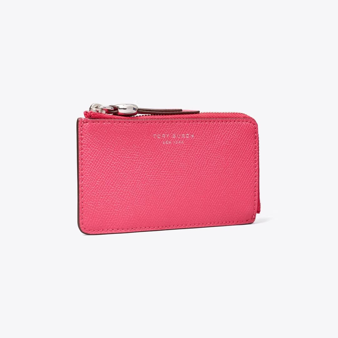 Tory Burch Romy Zip Card Case Bright Pink