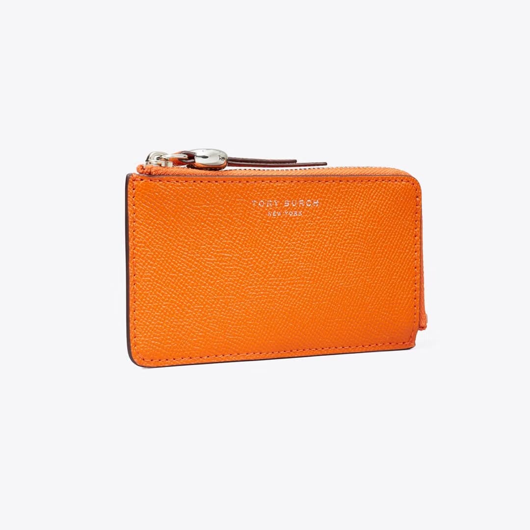 Tory Burch Romy Zip Card Case Orange