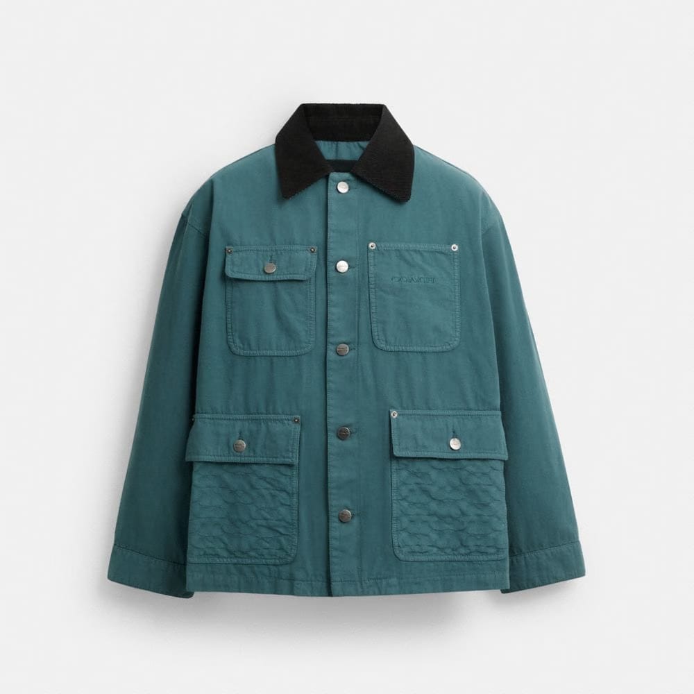 Coach Chore Coat Washed Teal