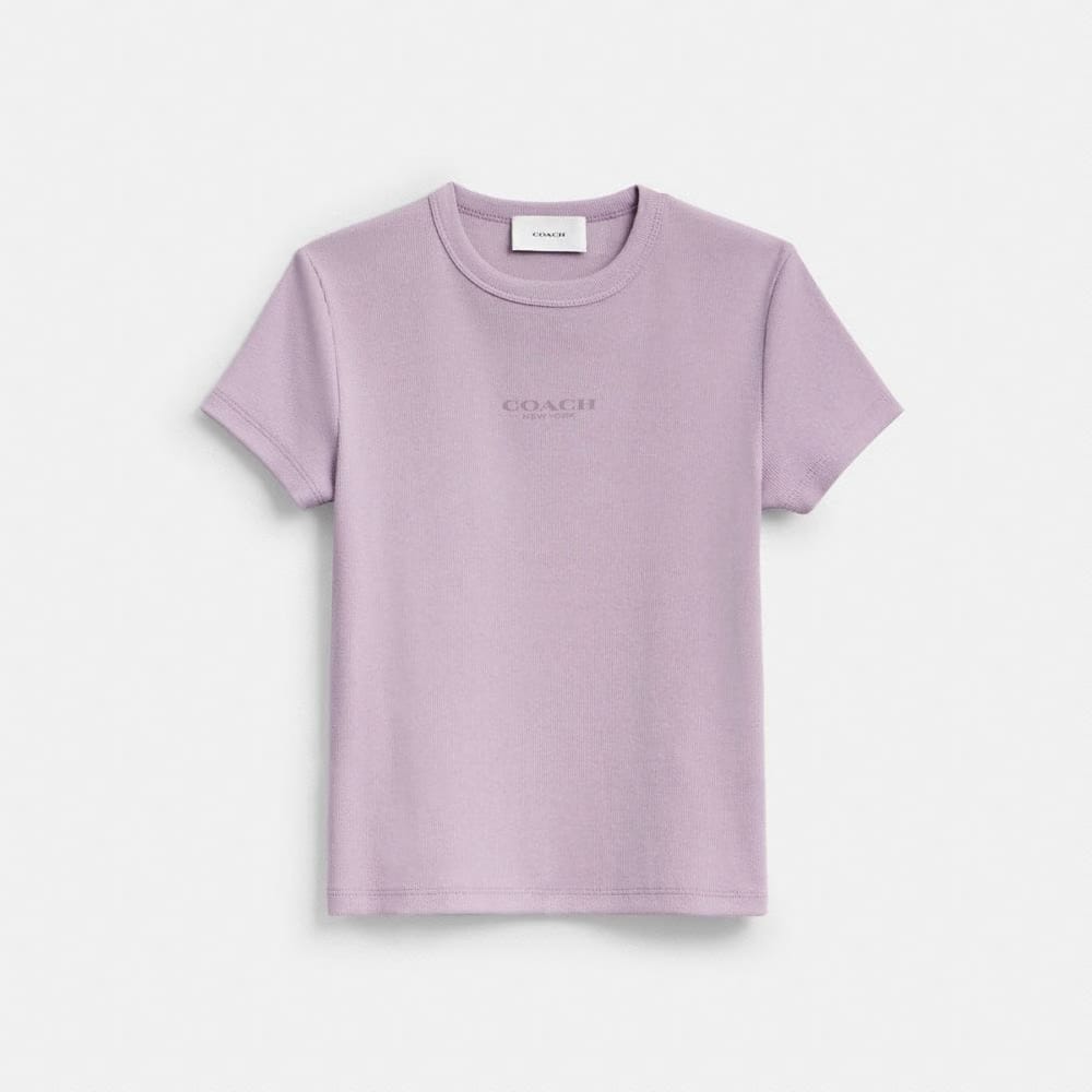 Coach New York Ribbed T-Shirt Wisteria Purple