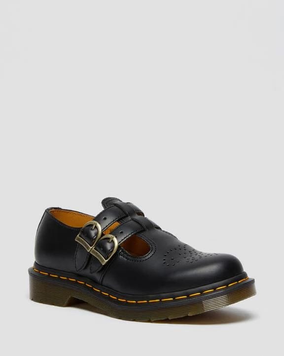 Dr Martens Smooth Leather Mary Jane Shoes - Black