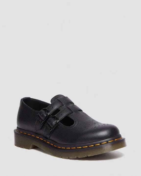 Dr Martens Virginia Leather Mary Jane Shoes - Black