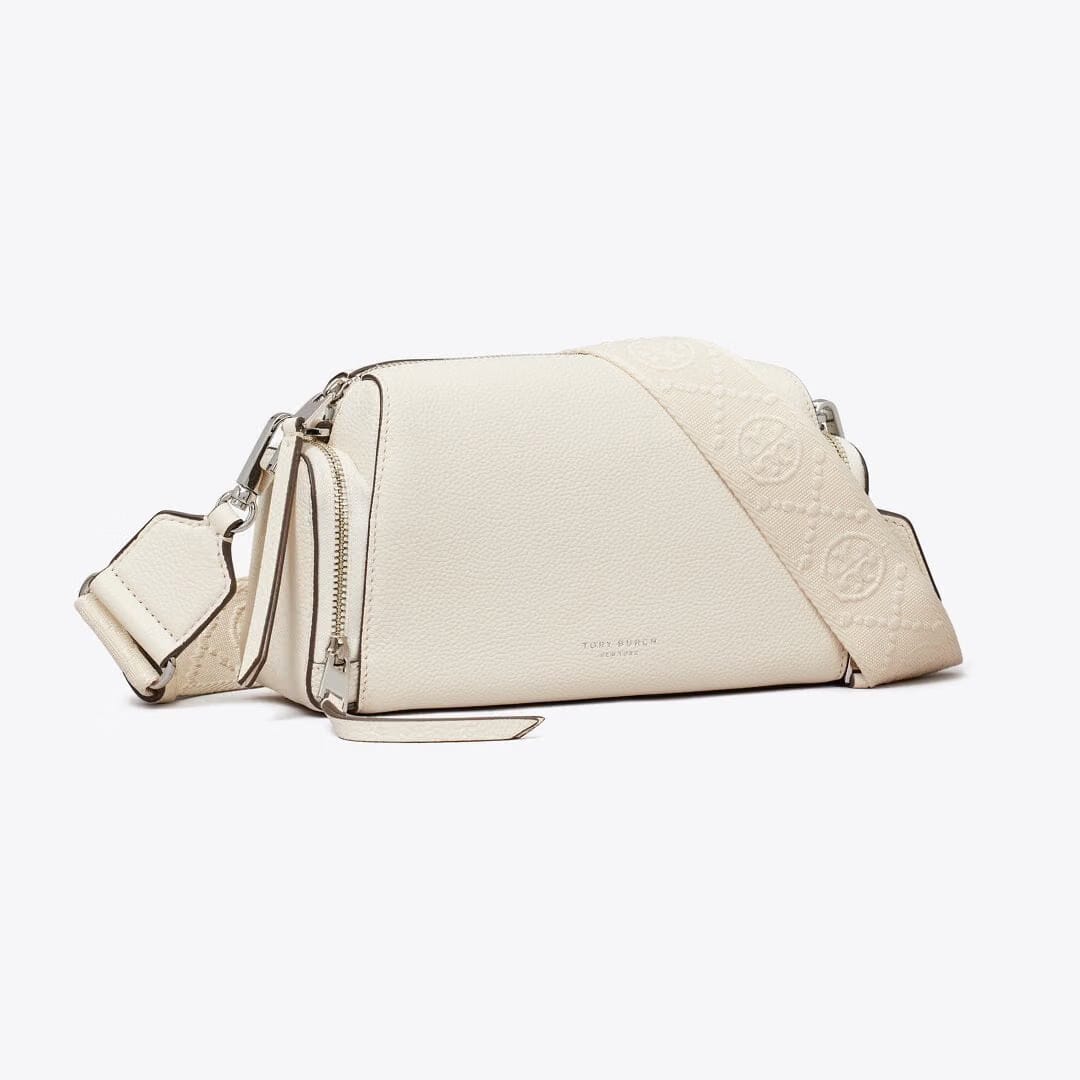 Tory Burch Perry Voyager Crossbody Bag Light Cream