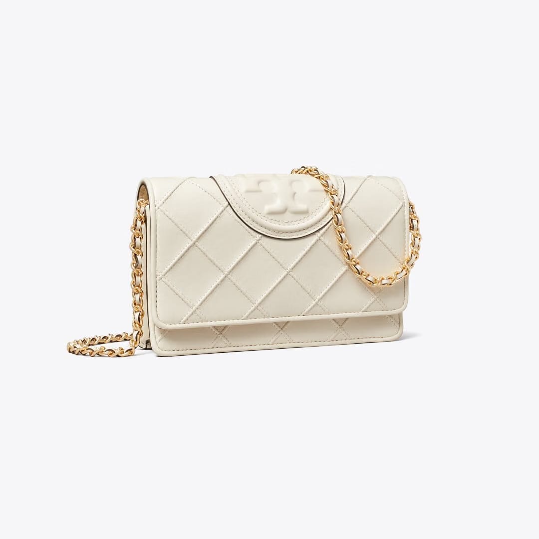 Tory Burch Fleming Crossbody Light Cream