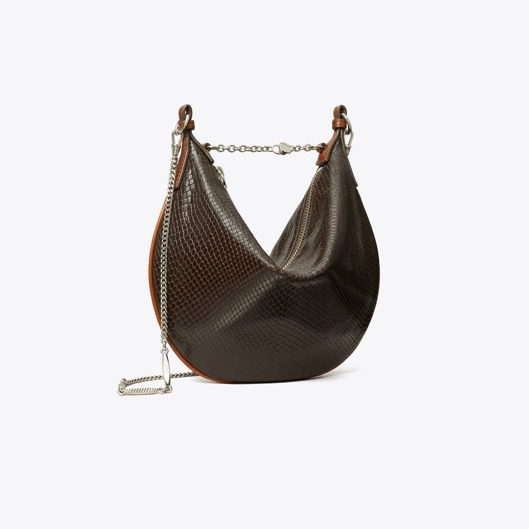 Tory Burch Mini Chain Strap Balloon Bag Dark Brown