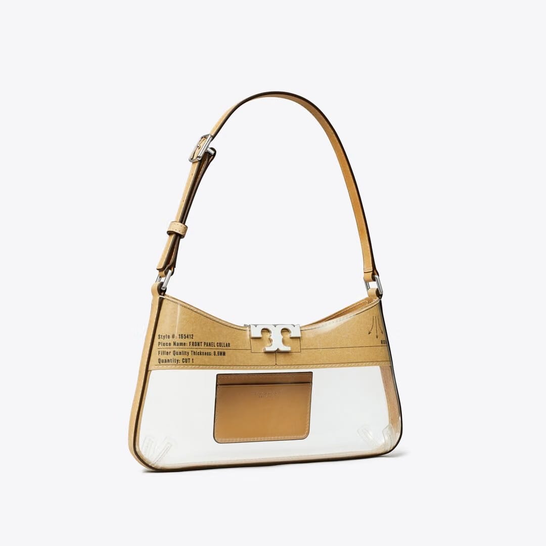 Tory Burch Eleanor Clear Slim Shoulder Bag Clear