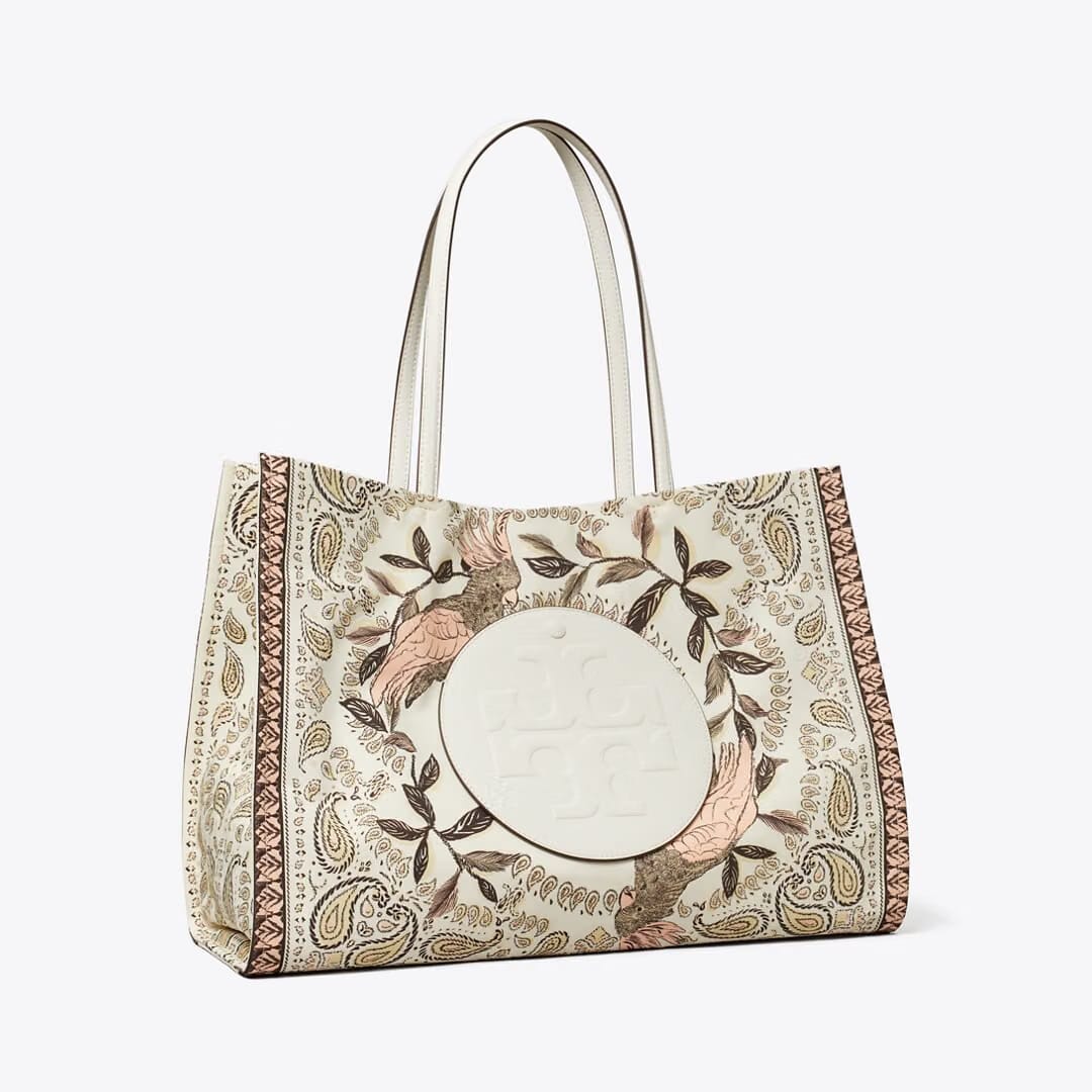 Tory Burch Ella Printed Tote Pink Cockatoo