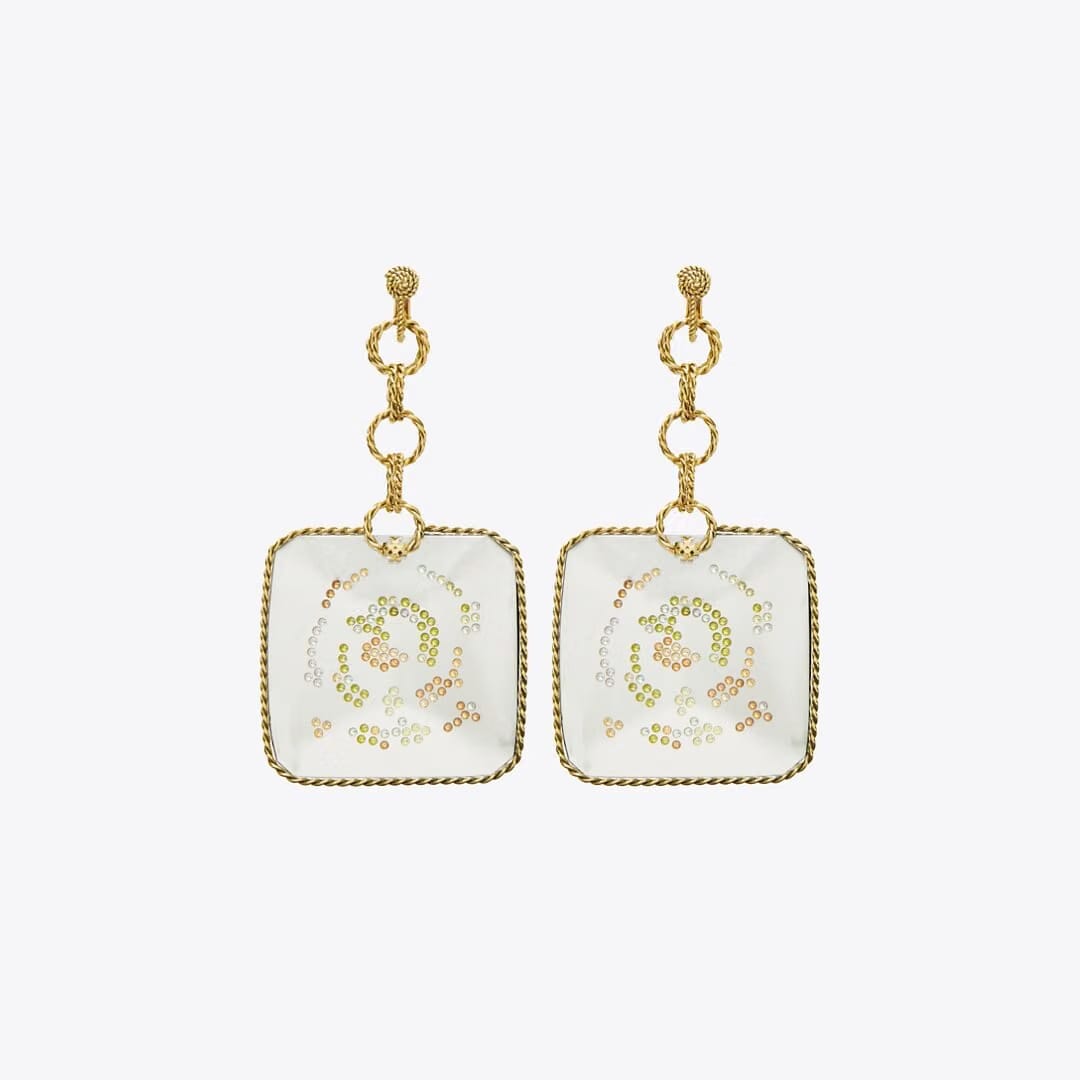 Tory Burch Runway Swirl Drop Earrings GOLD