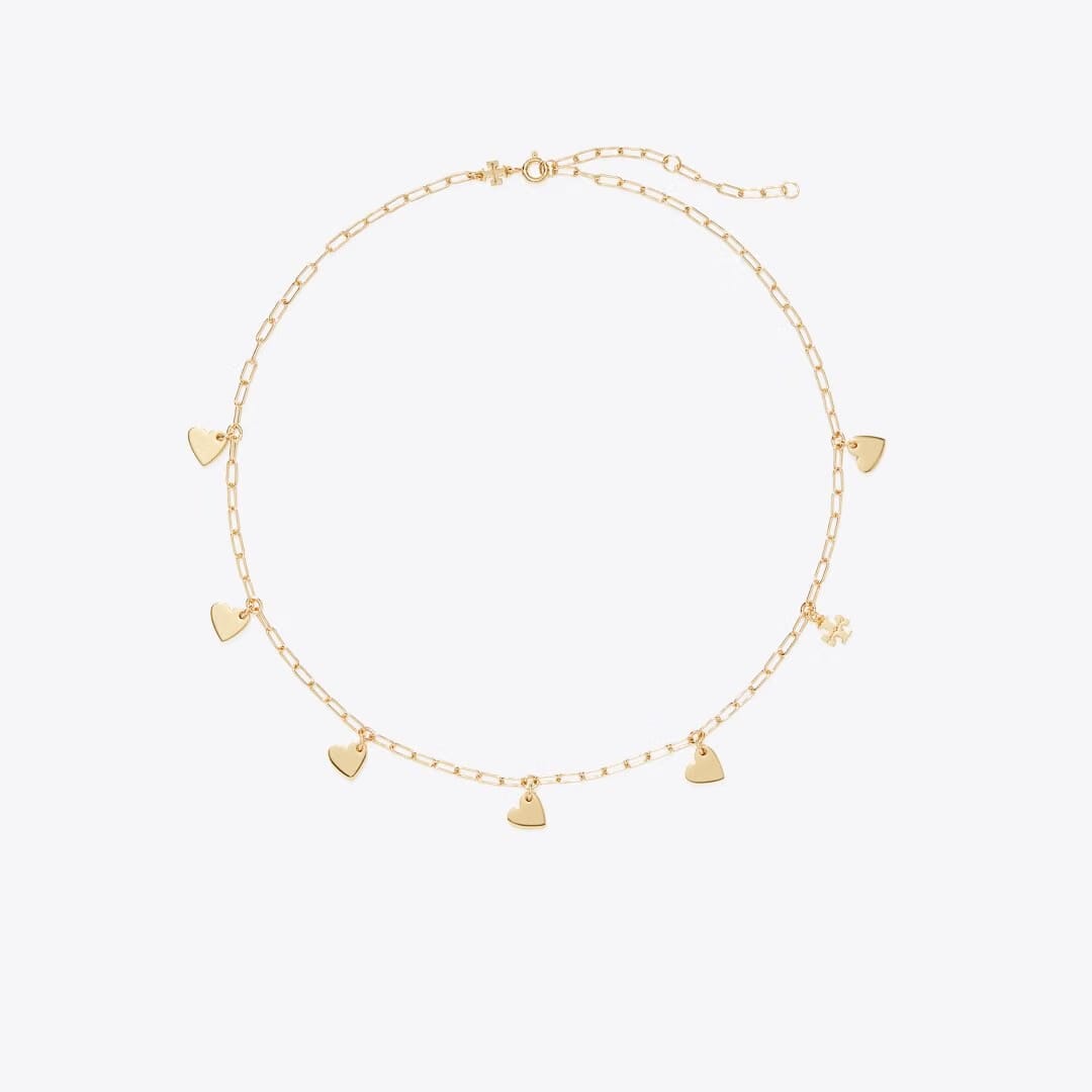 Tory Burch Curiosity Heart Necklace Tory Gold