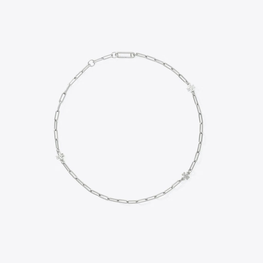Tory Burch Icon Chain Necklace Tory Silver