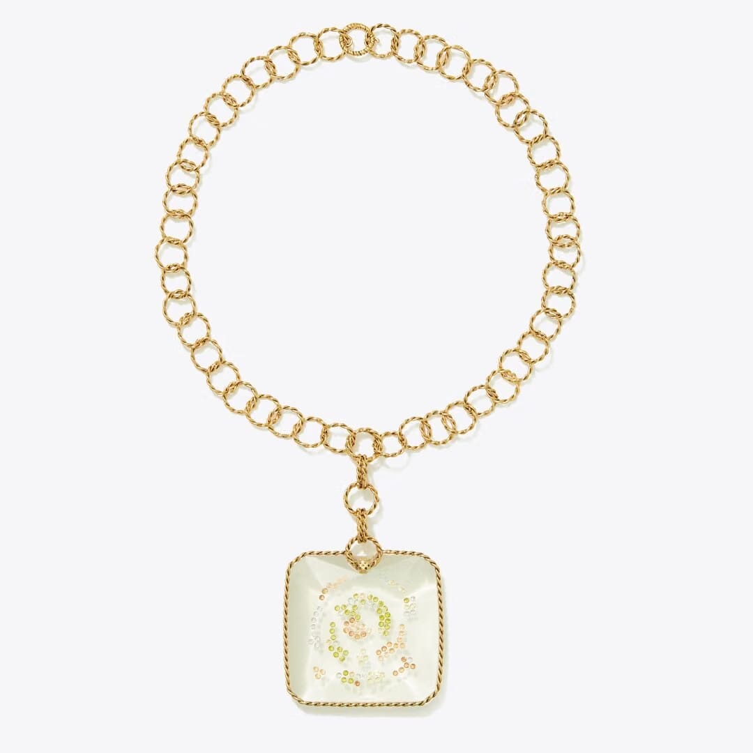 Tory Burch Runway Swirl Necklace GOLD
