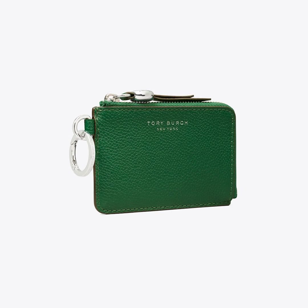 Tory Burch Romy Card Case Bag Charm Dark Kale