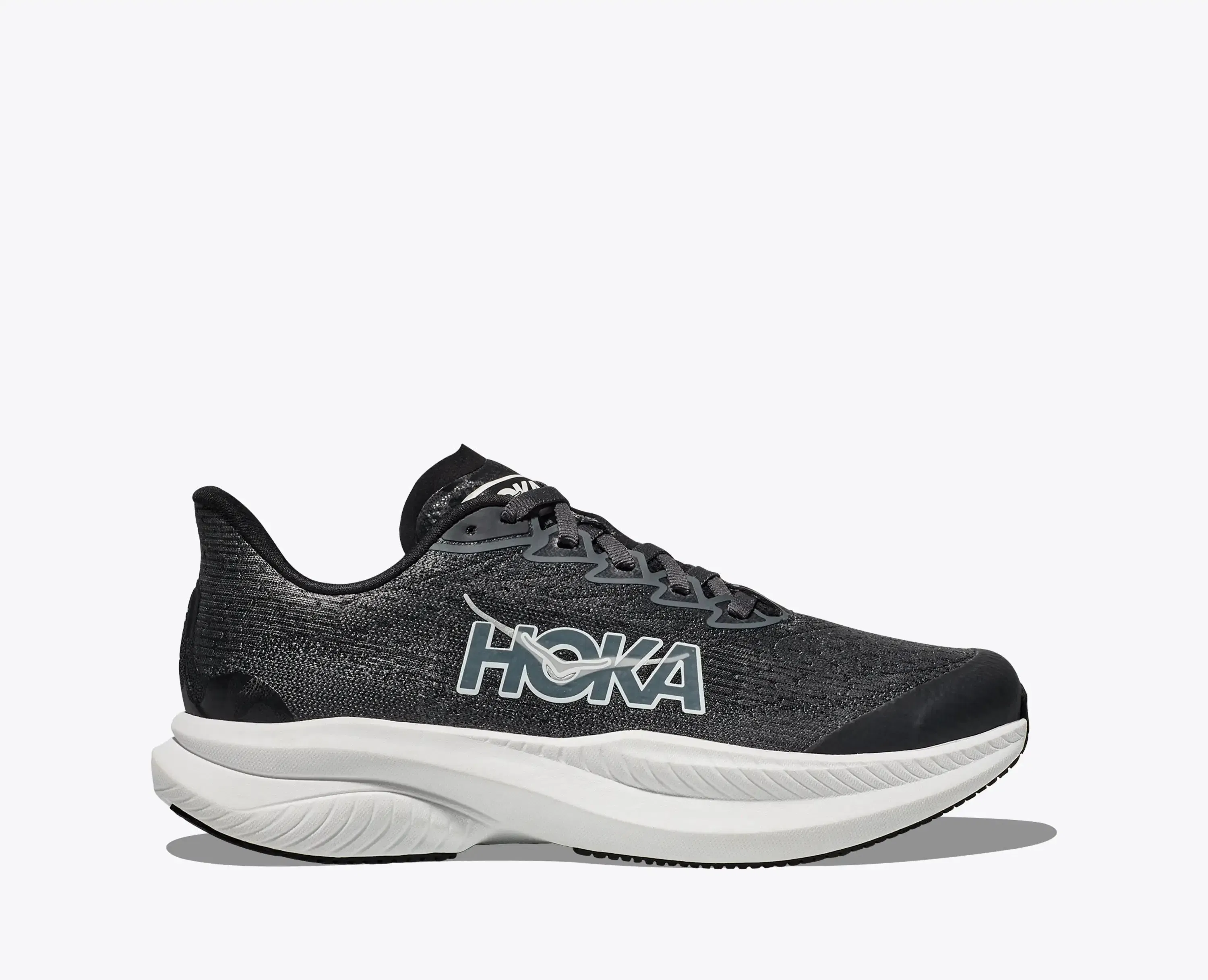 Hoka Big Kids Mach 6 Black White