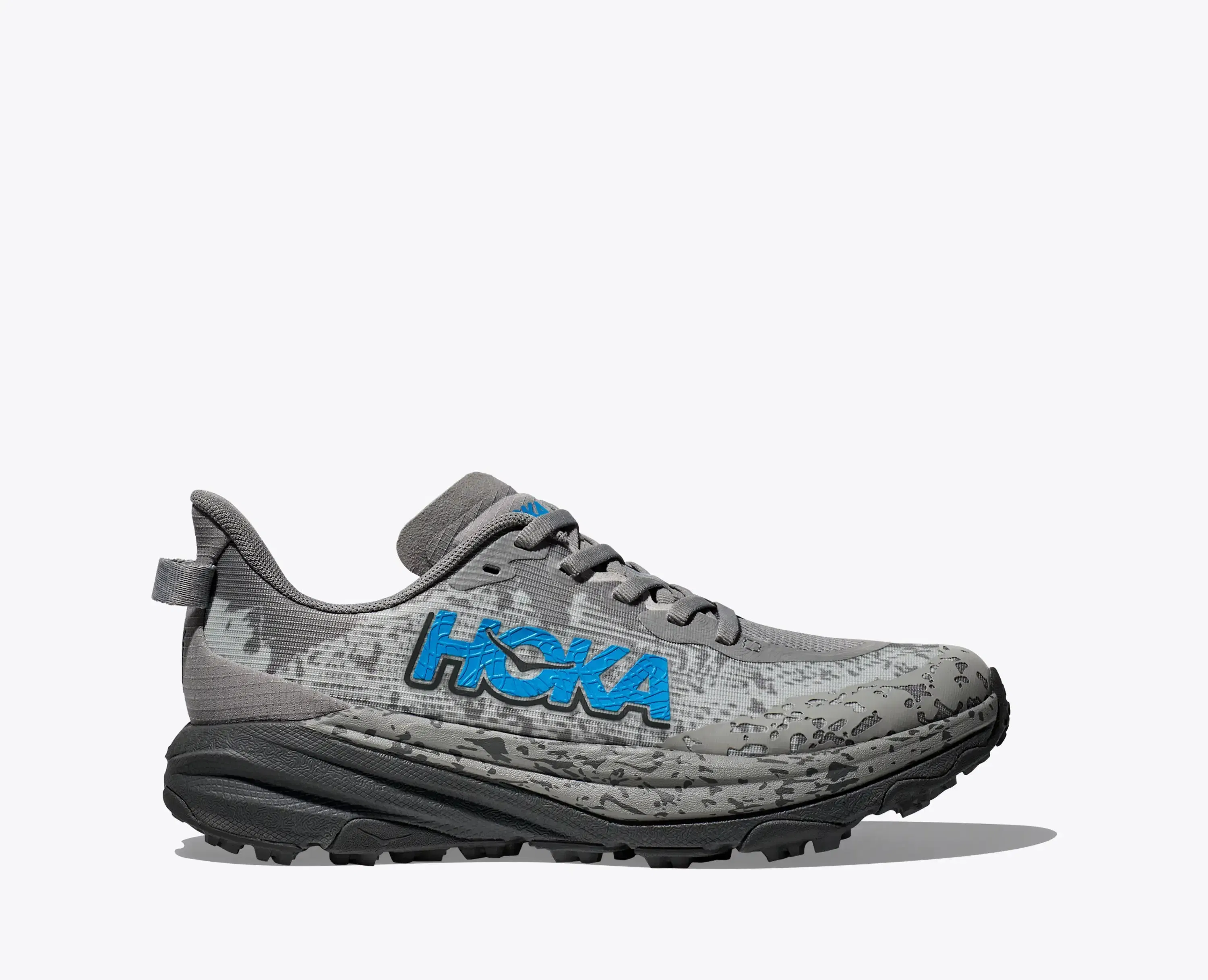 Hoka Big Kids Speedgoat 6 Galactic Grey Hoka Blue