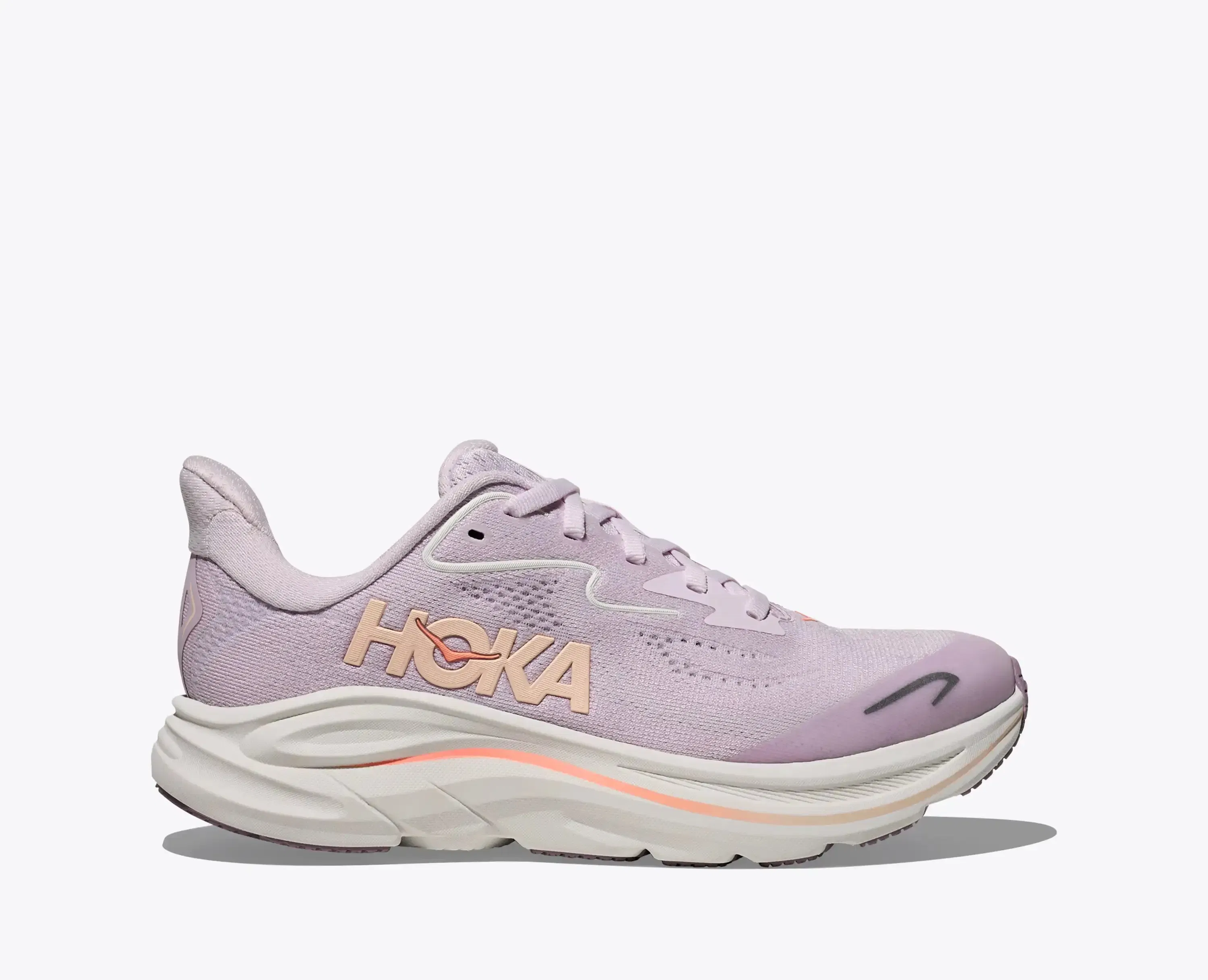 Hoka Big Kids Clifton 10 Lilac Cream Tangerine Glow