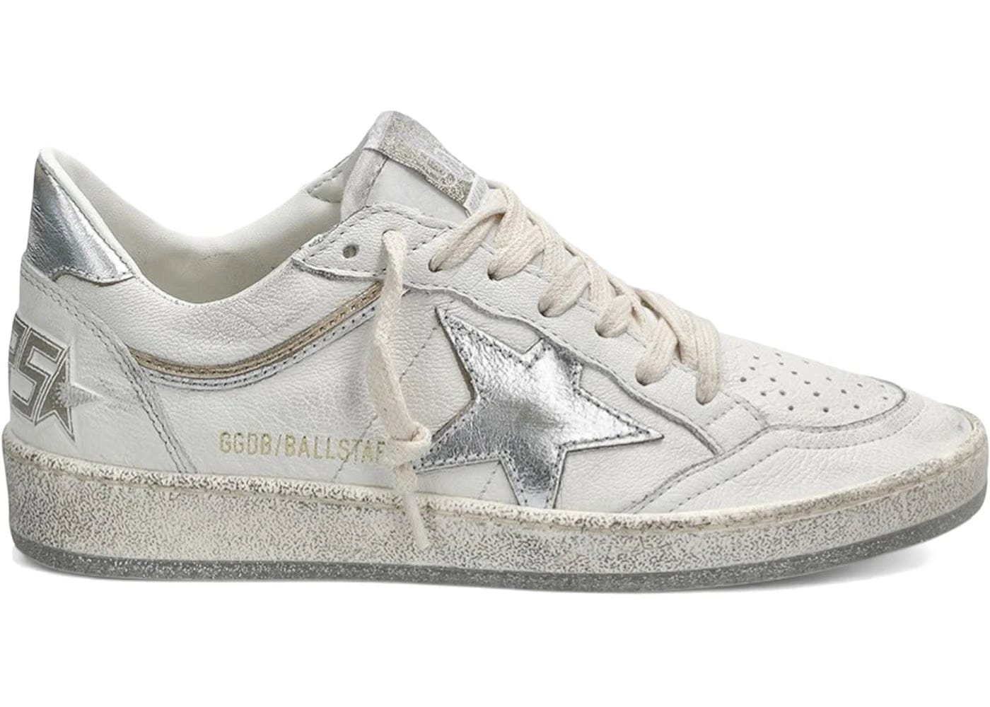 Golden Goose Ball Star Optic White Silver Womens