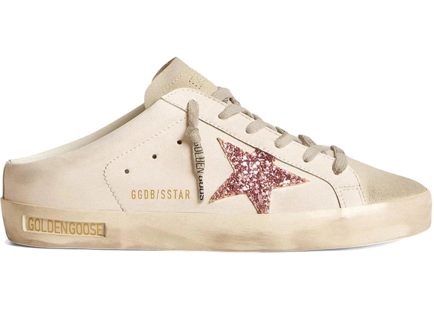 Golden Goose Bio-Based Super-Star Sabot White Ice Pink Womens