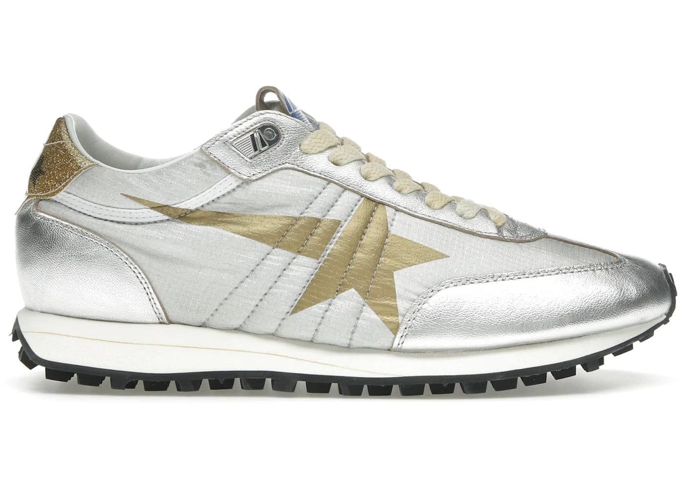 Golden Goose Marathon Silver Gold Star Womens