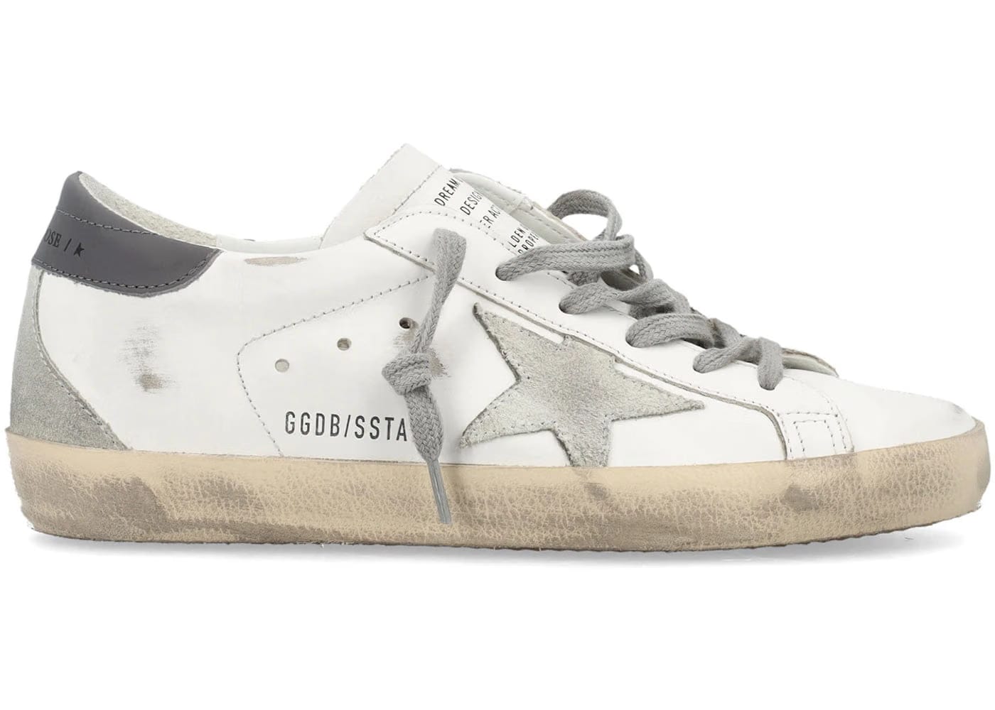 Golden Goose Superstar Deluxe White Ice Dark Grey Womens