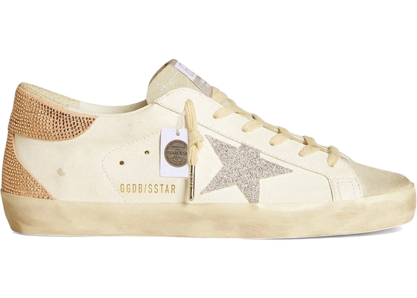 Golden Goose Super-Star Swarovski White Ice Crystal Womens