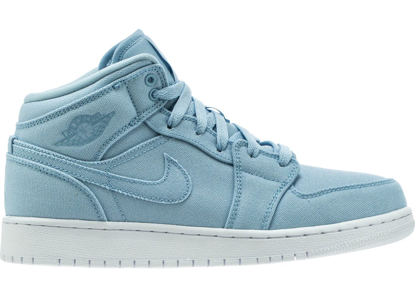 Jordan 1 Mid Canvas Ice Blue Gs