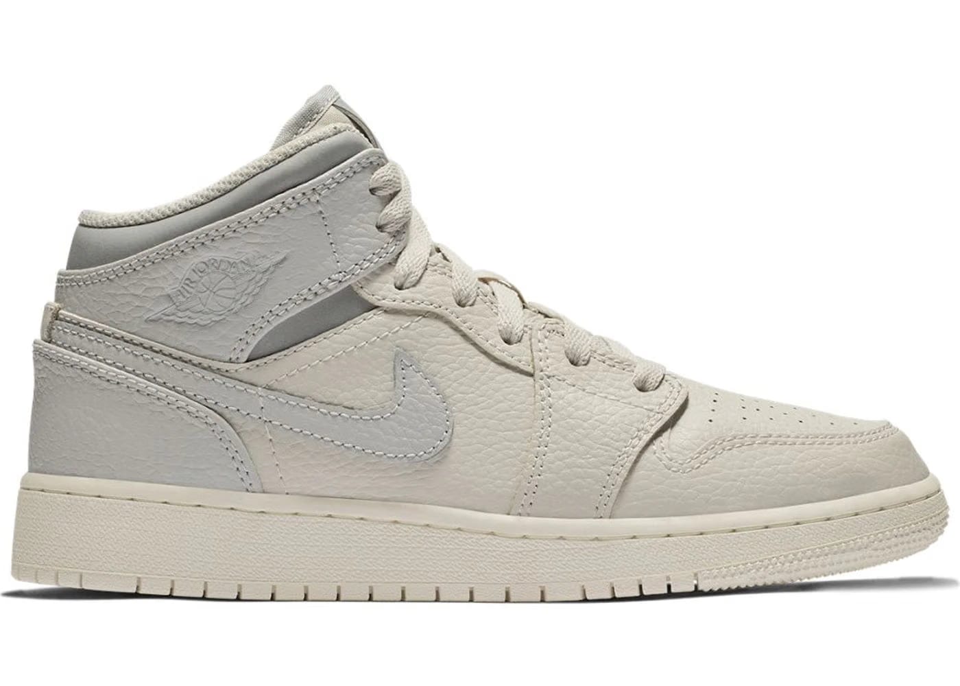 Jordan 1 Mid Light Bone Wolf Grey Gs