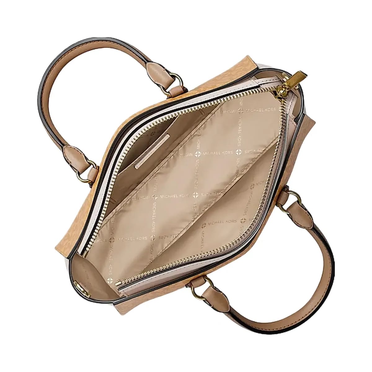 Michael Kors Arden Small Color - Block Signature Logo Messenger Bag Honeywheat Multi