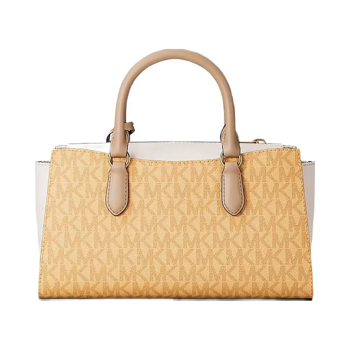 Michael Kors Arden Small Color - Block Signature Logo Messenger Bag Honeywheat Multi