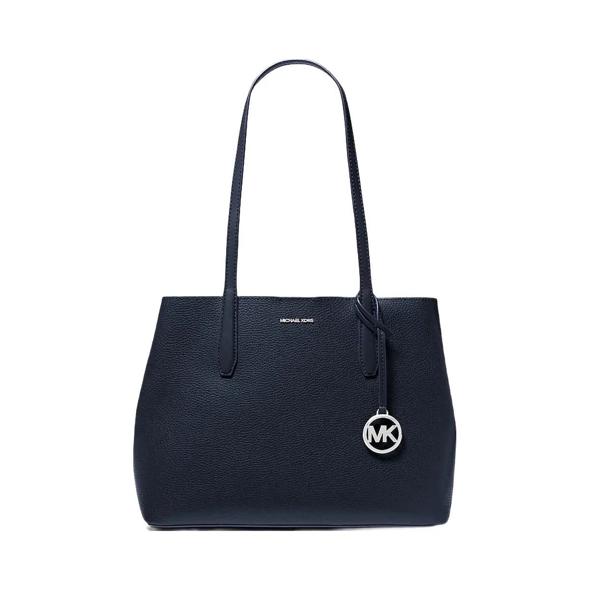 Michael Kors Avalon Medium Pebbled Leather Tote Bag Navy