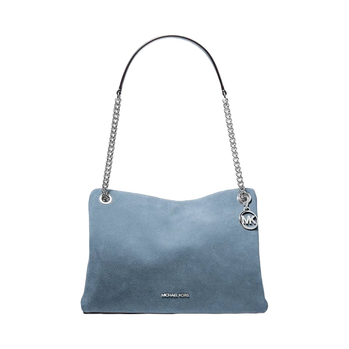 Michael Kors Christina Medium Suede Messenger Bag Denim